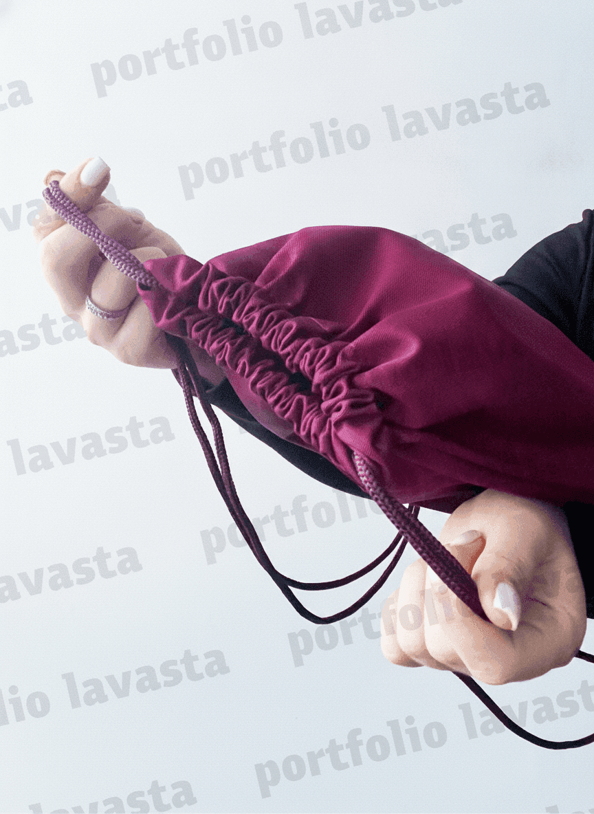 Burgundy Heavyweight Cotton Pouch