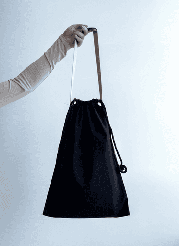 Вертикальний шопер із саржі, довга ручка для покупок