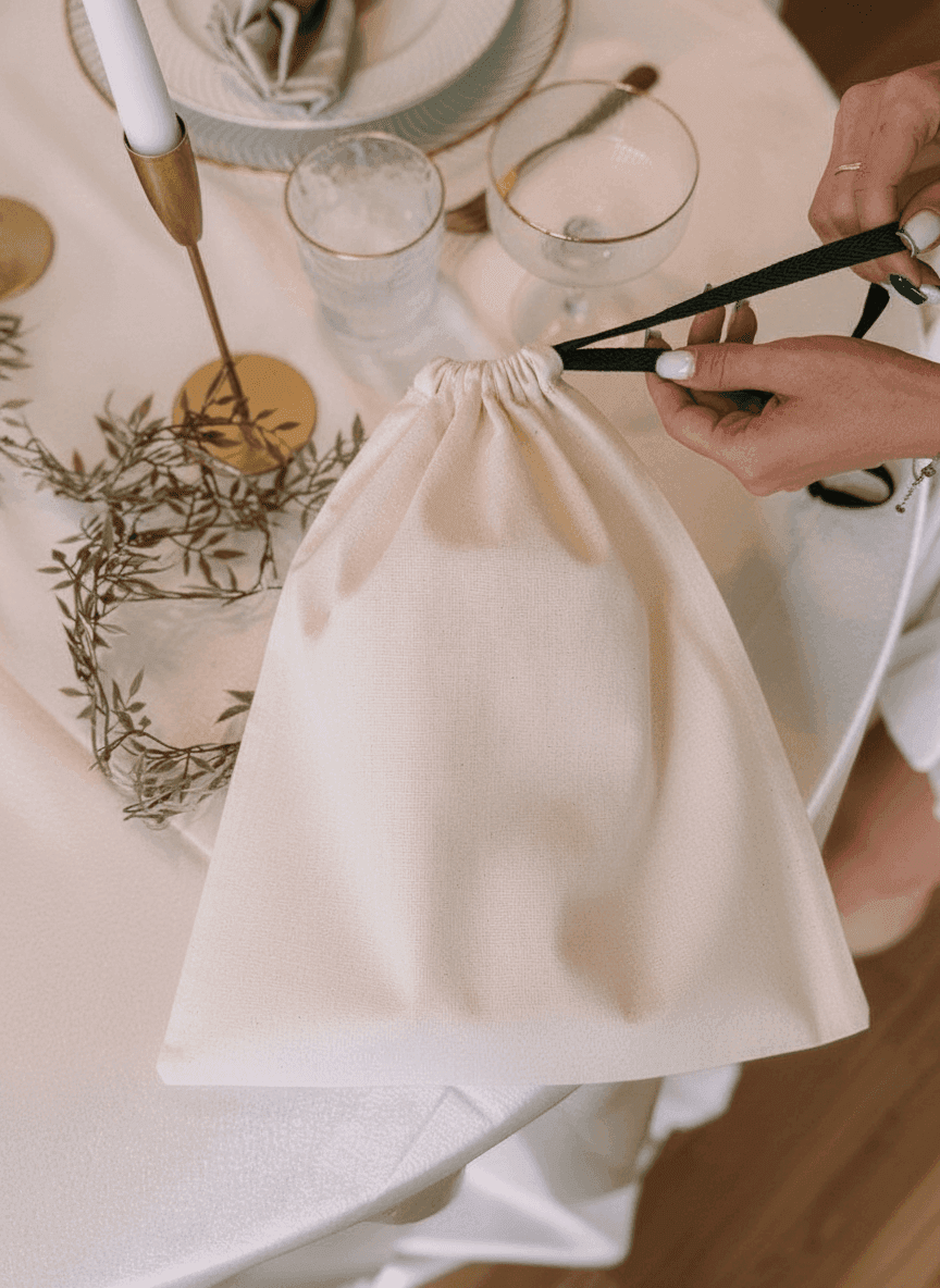 Calico Drawstring Pouch