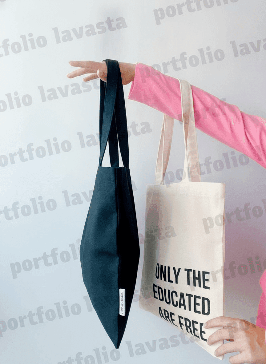 Heavyweight Cotton Tote Bag with Long Handles