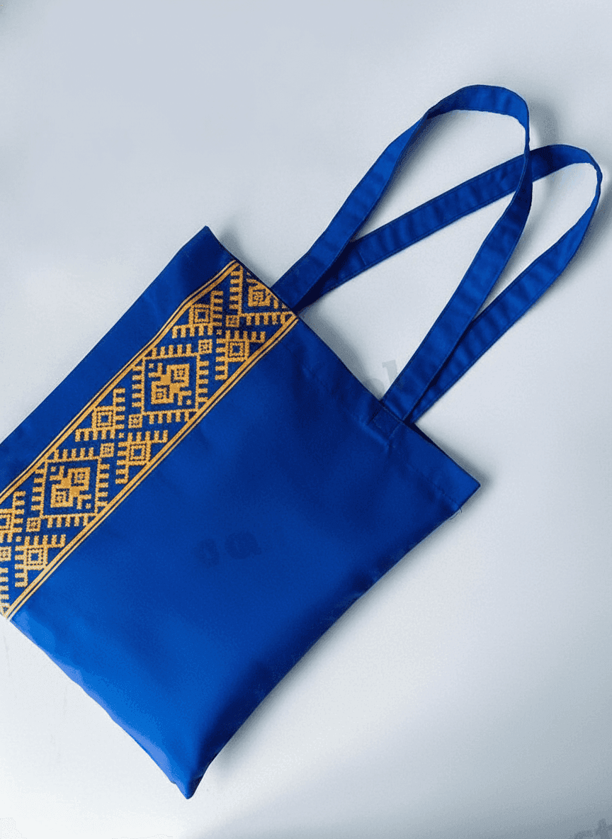 Lightweight Cotton Tote Bag Blue