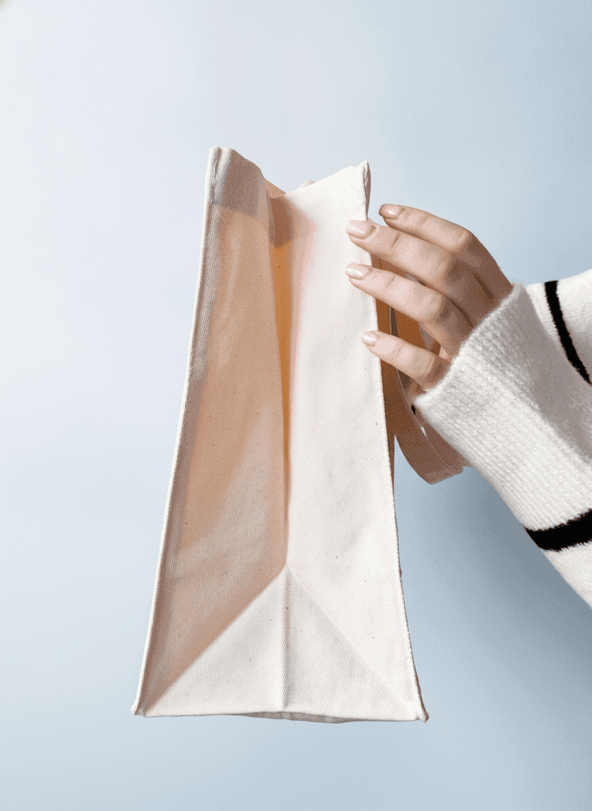 Heavy Cotton Linen-Look Tote Bag