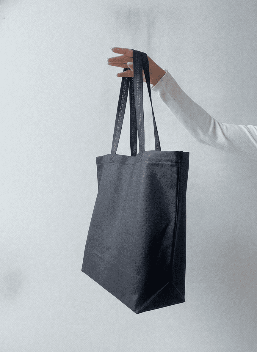 Lightweight Black Spunbond Tote Bag