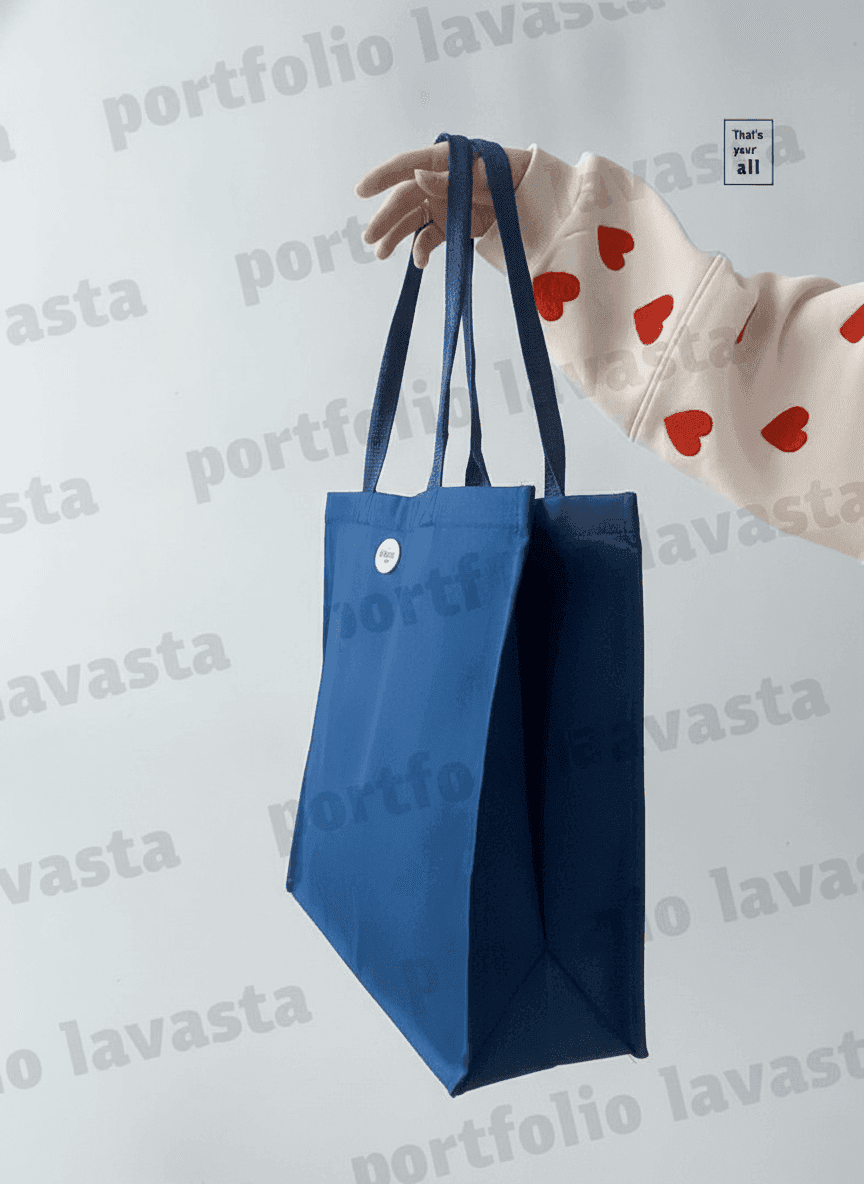 Versatile Dark Blue Twill Bag