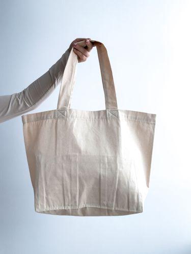 Шопер із бавовняної саржі з плечовими ручками для покупок