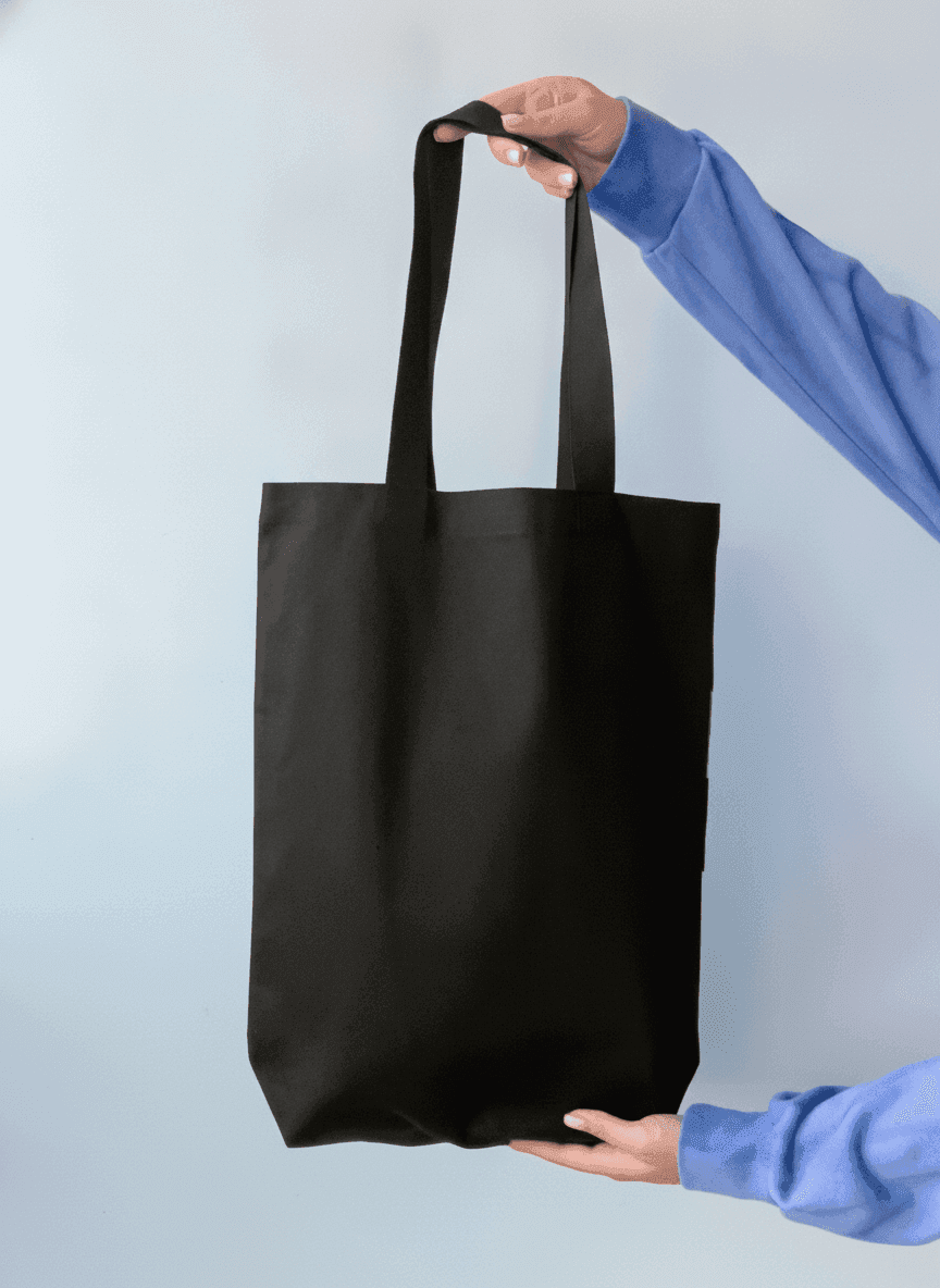 Heavy-Duty Cotton Tote Bag Black