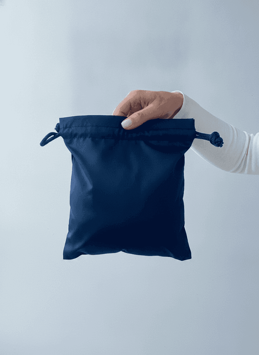 Heavy Twill Cotton Double Drawstring Pouch