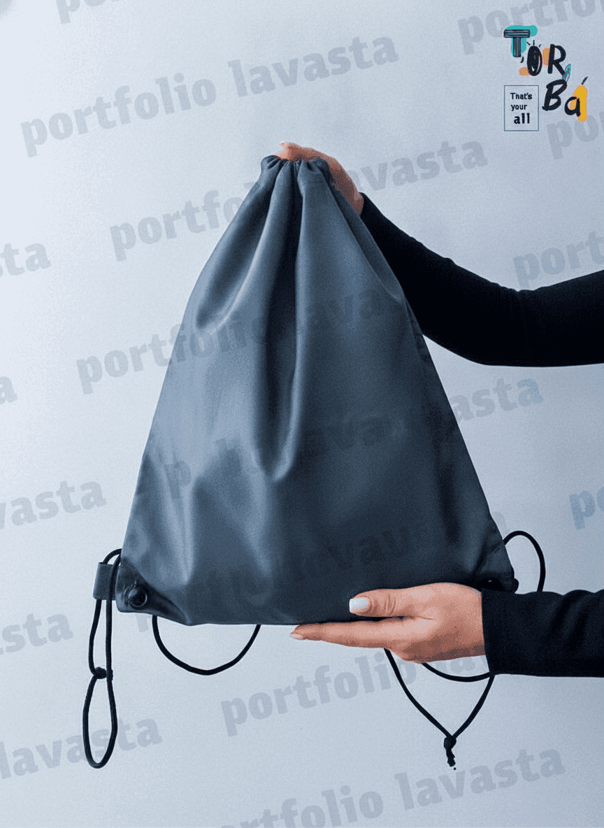 Gray Nylon Backpack with Reflective Tape