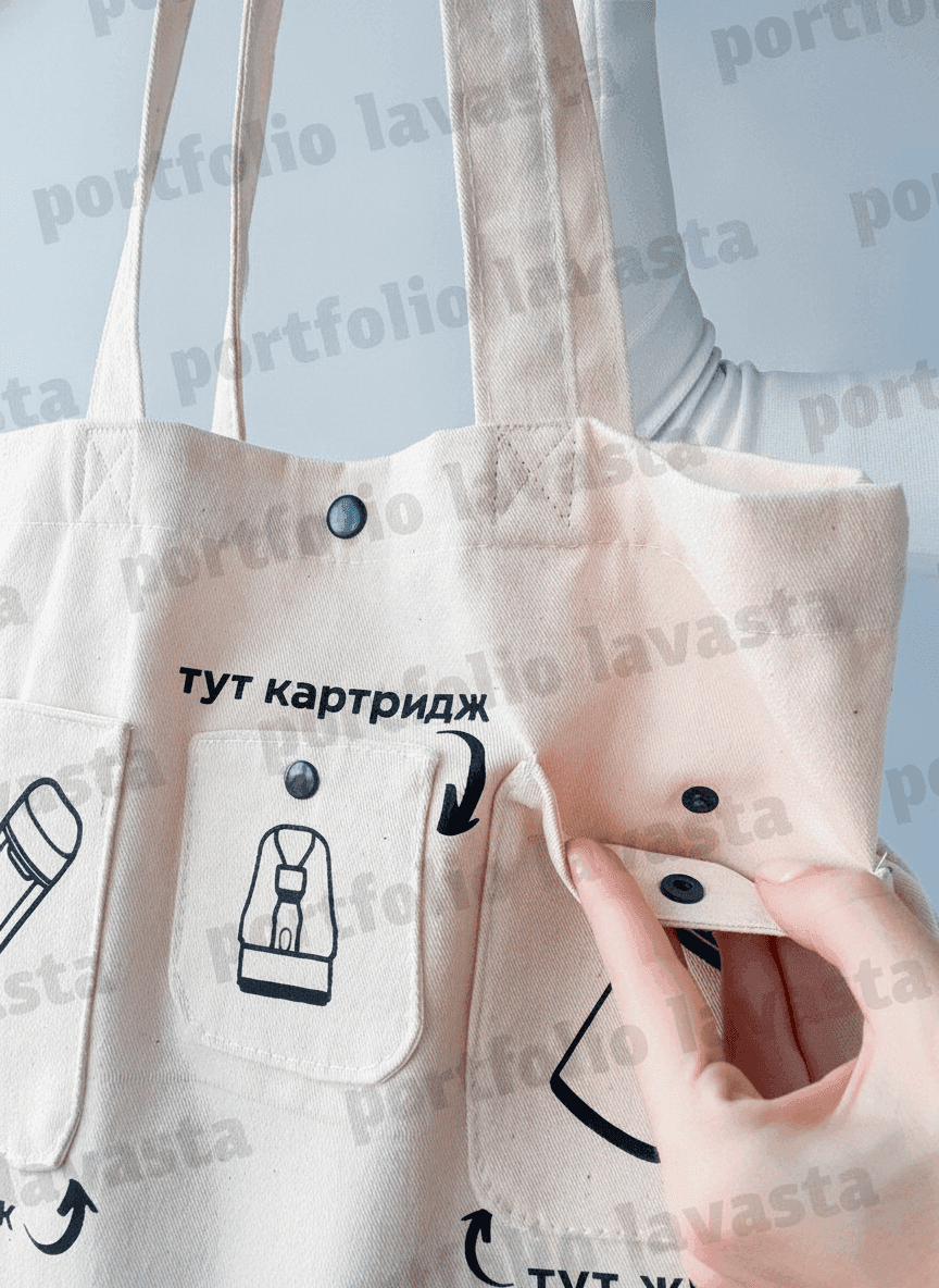 Twill Tote with Pockets