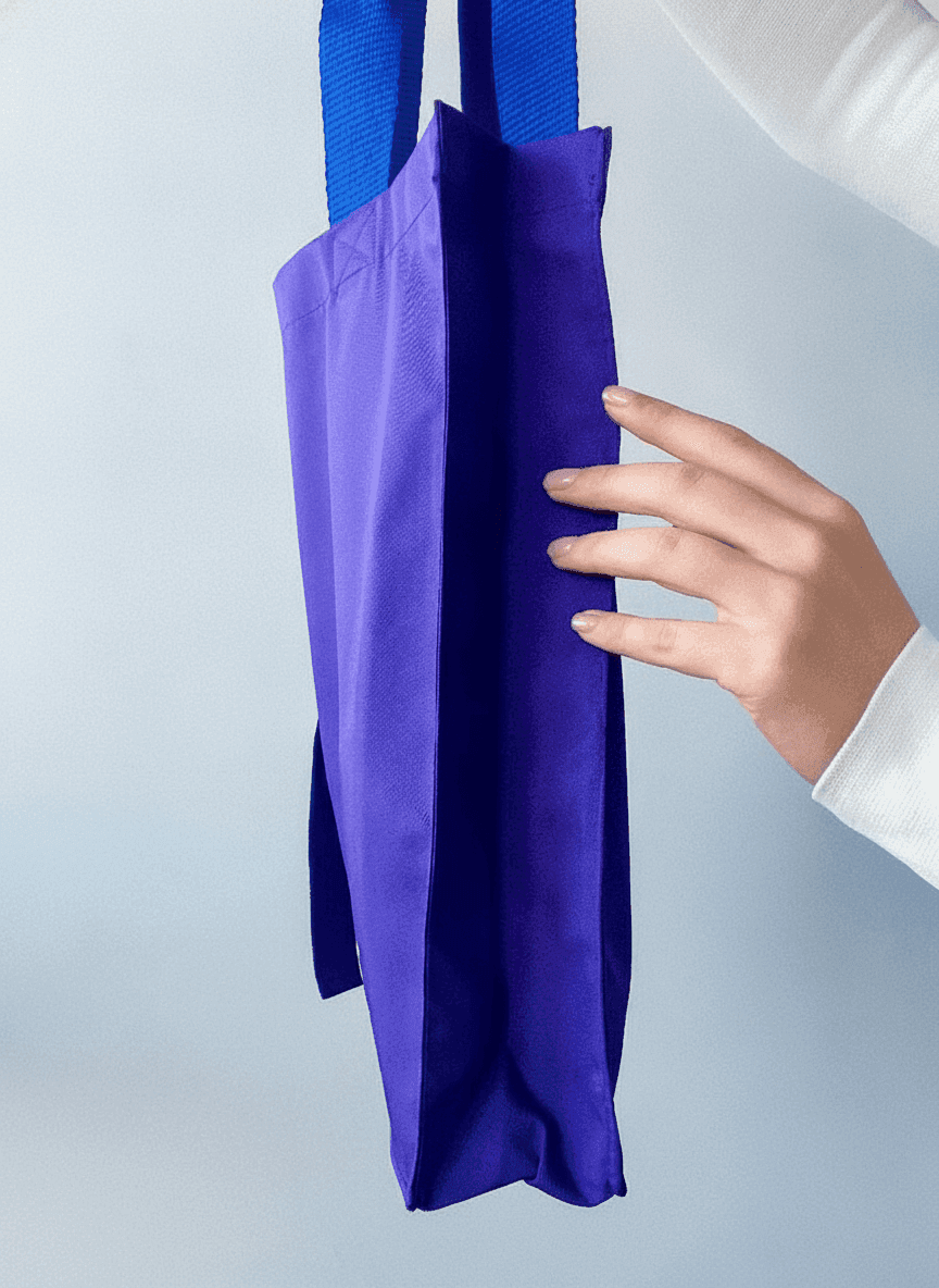 Purple Lavasta Tote Bag with Long Handles