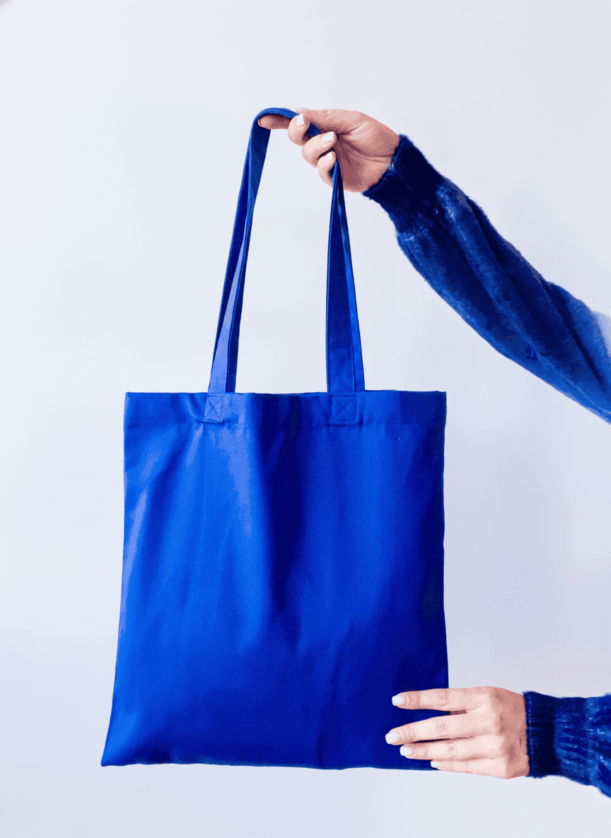 Heavyweight Cotton Tote Bag Electric Blue