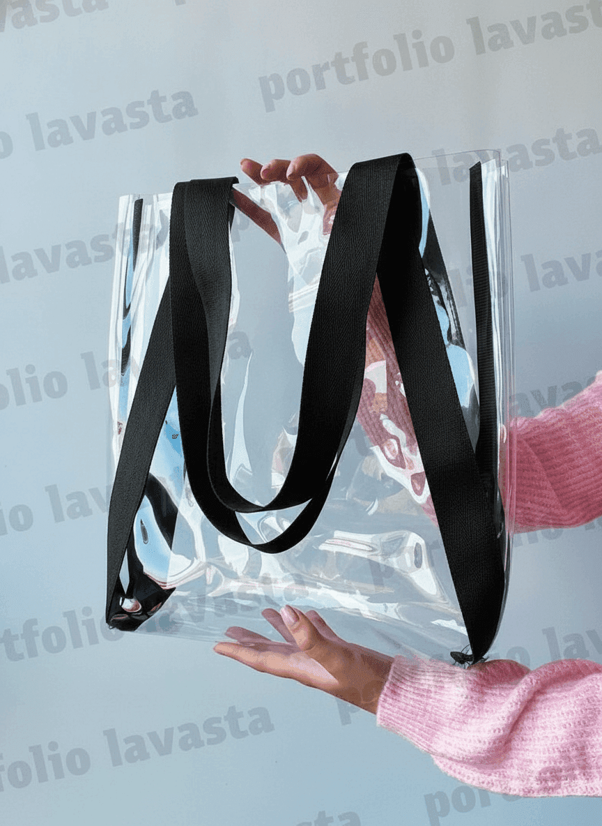 PVC/Silicone Tote Bag with Sewn Handles