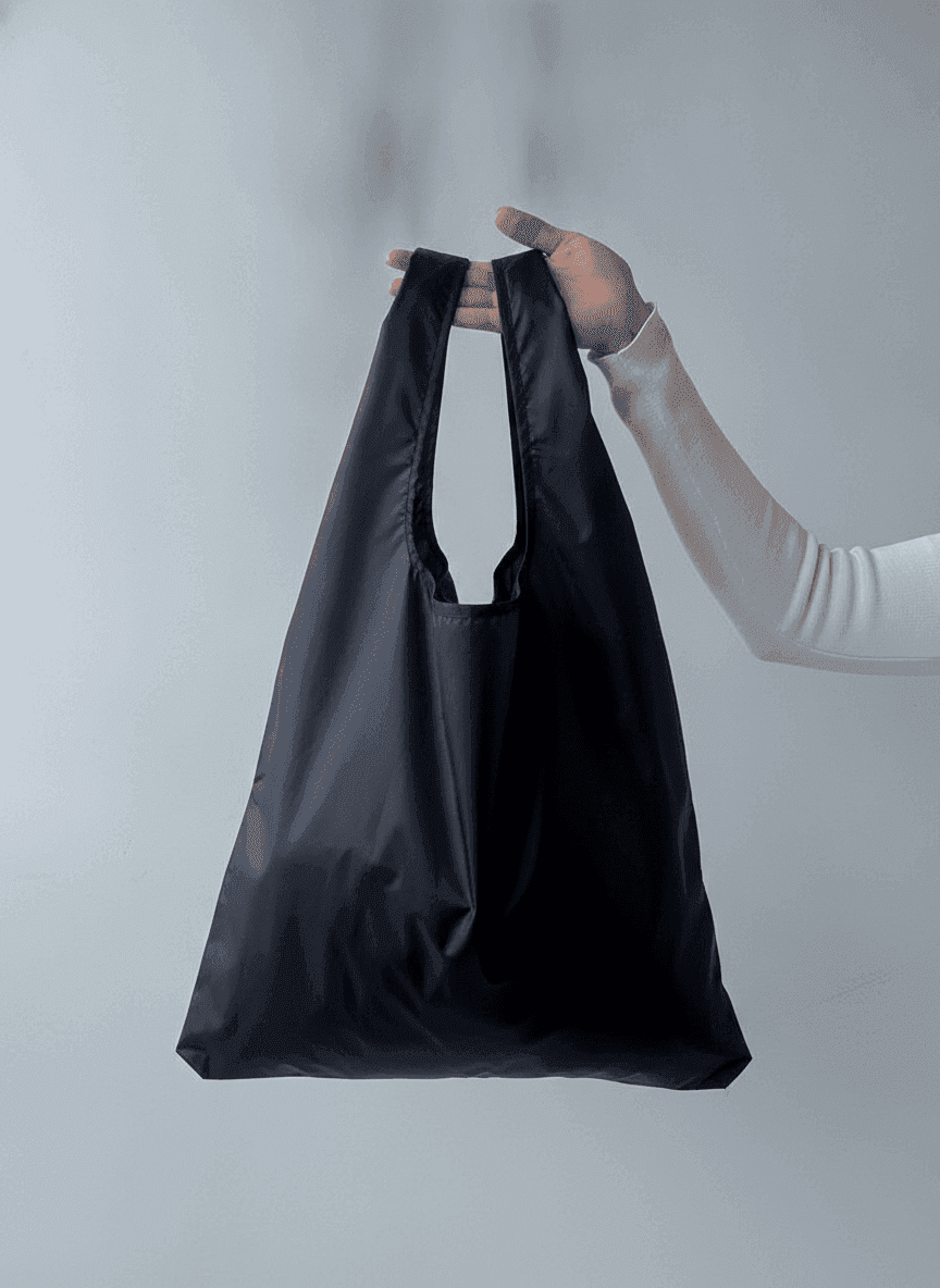 Black Lightweight Foldable Waterproof Eco Tote