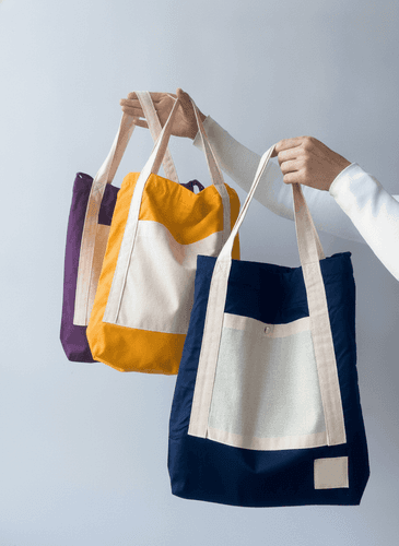 Twill Tote with Zippered Pocket