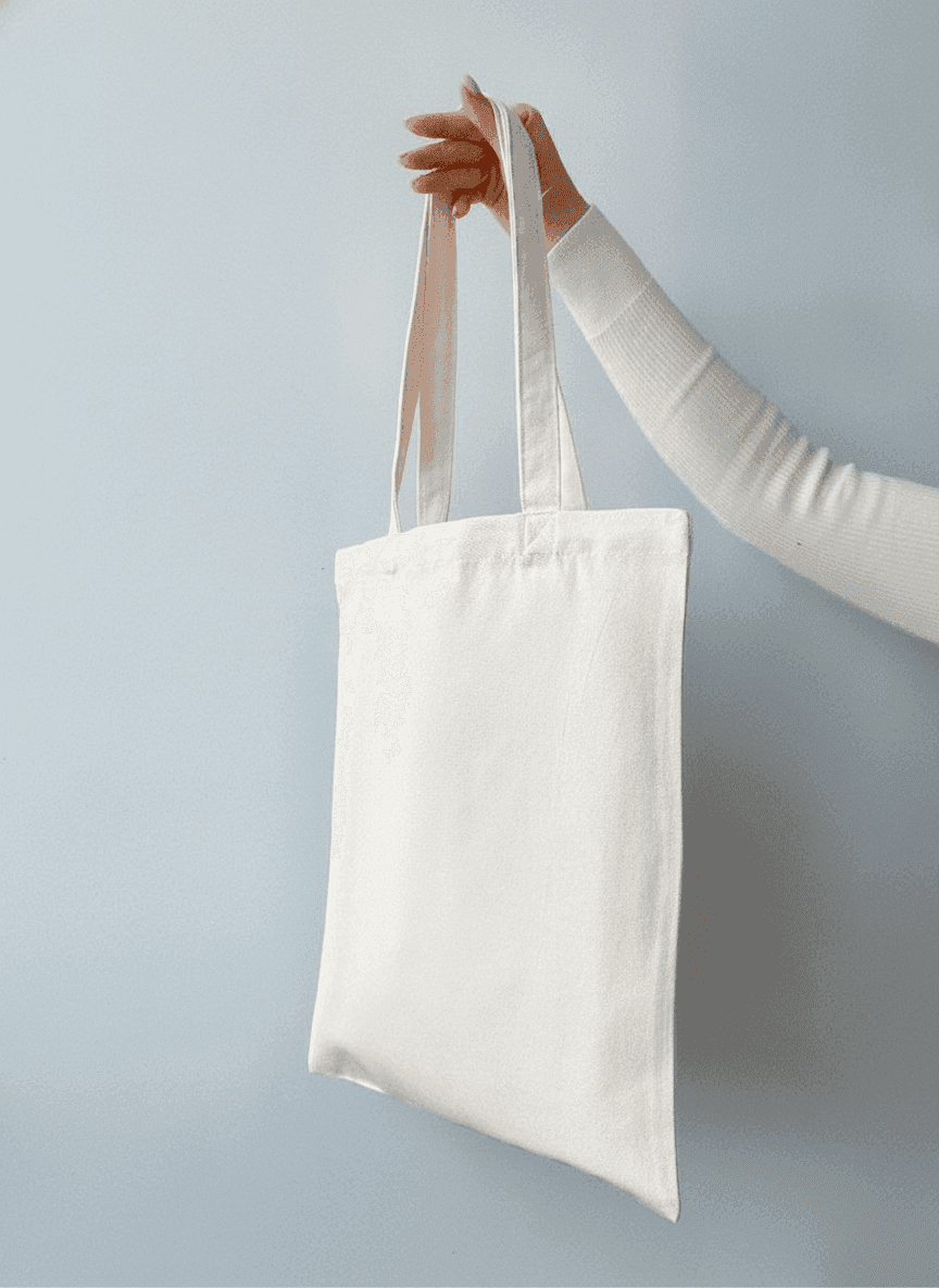 Light Beige Twill Eco Tote Bag