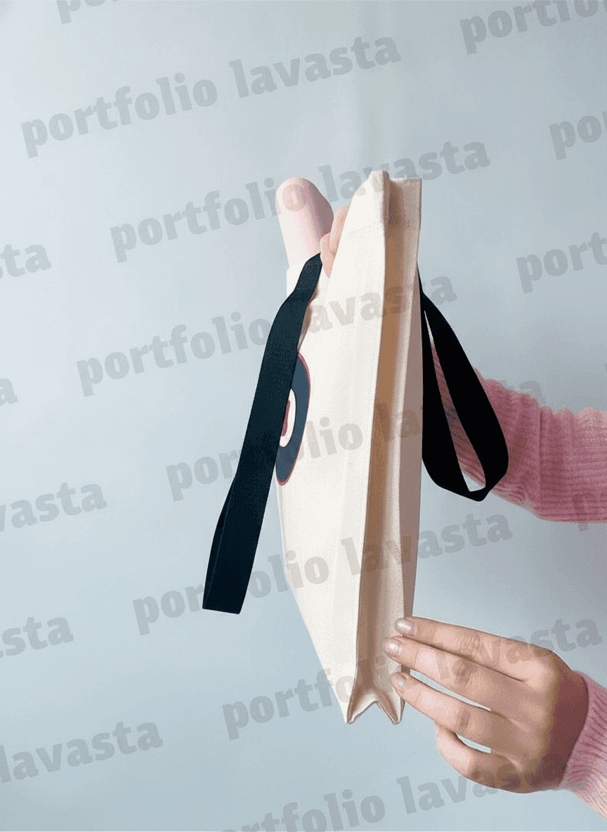 Heavy Cotton Tote Bag with Long Handles