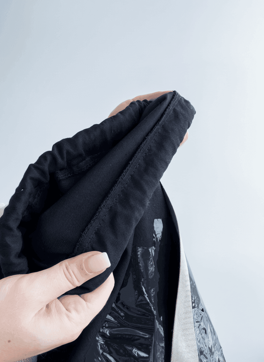 Вертикальний шопер із саржі, довга ручка для покупок