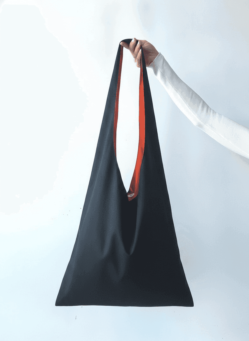 Hobo Bag with Contrast Lining
