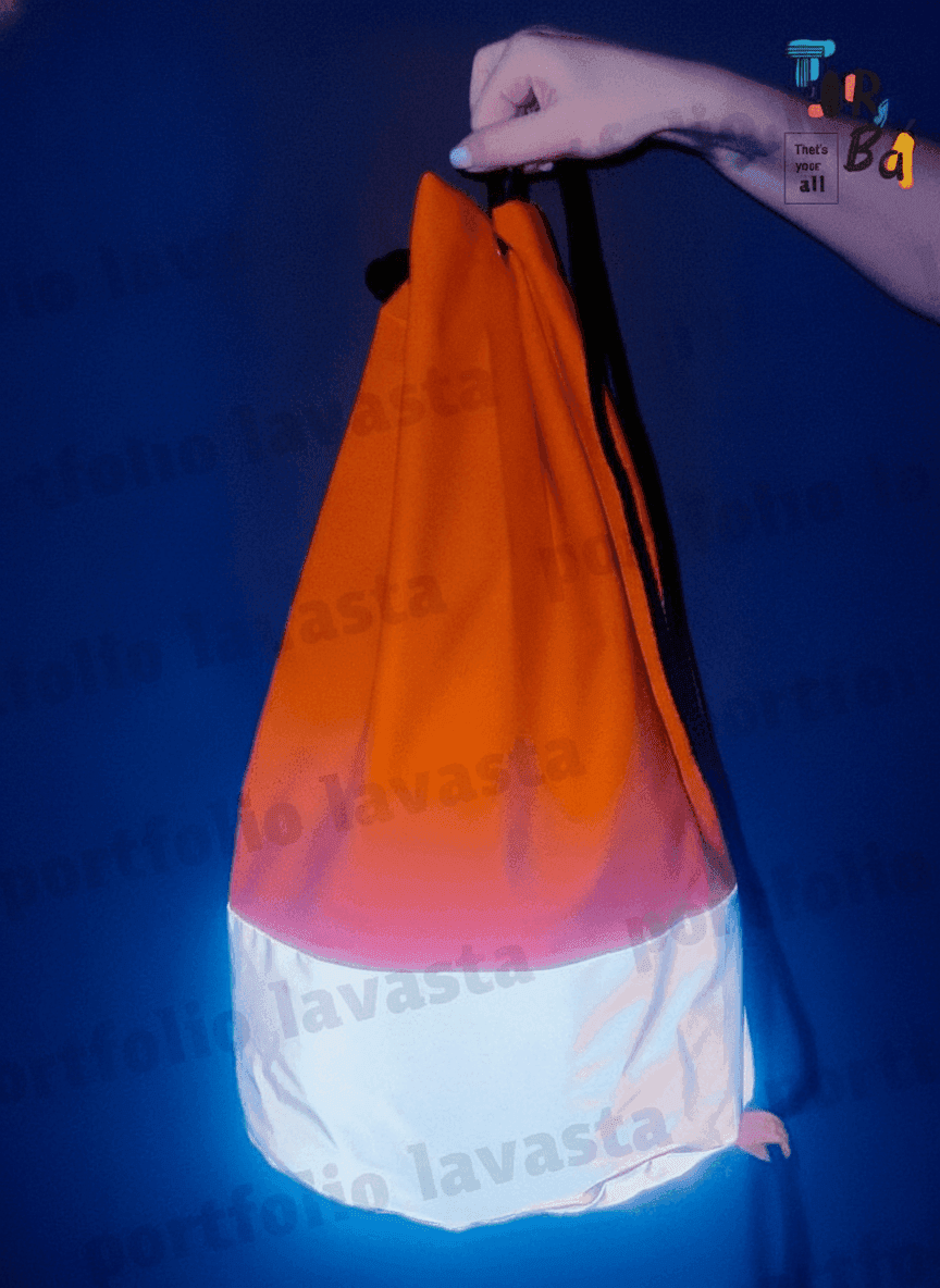 Twill & Reflective Rain Fabric Barrel Backpack