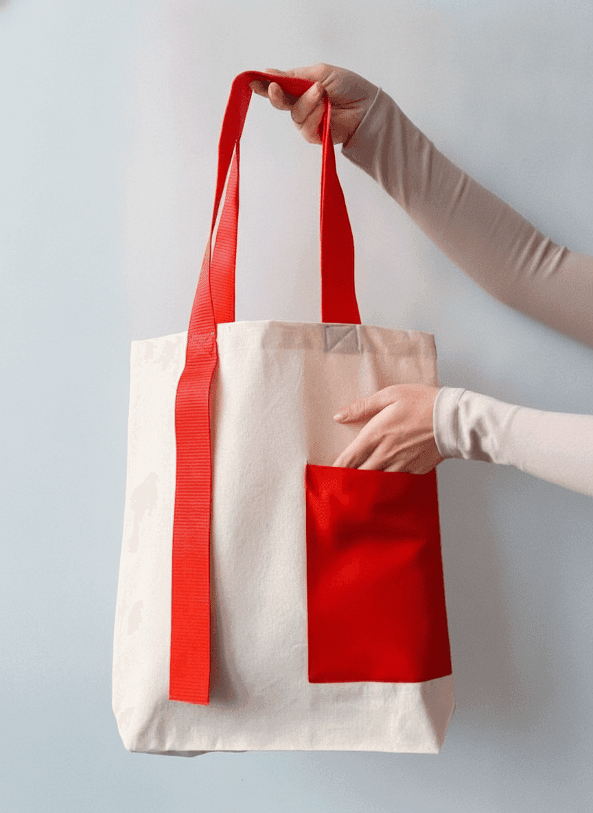 White Custom Logo Tote Bag
