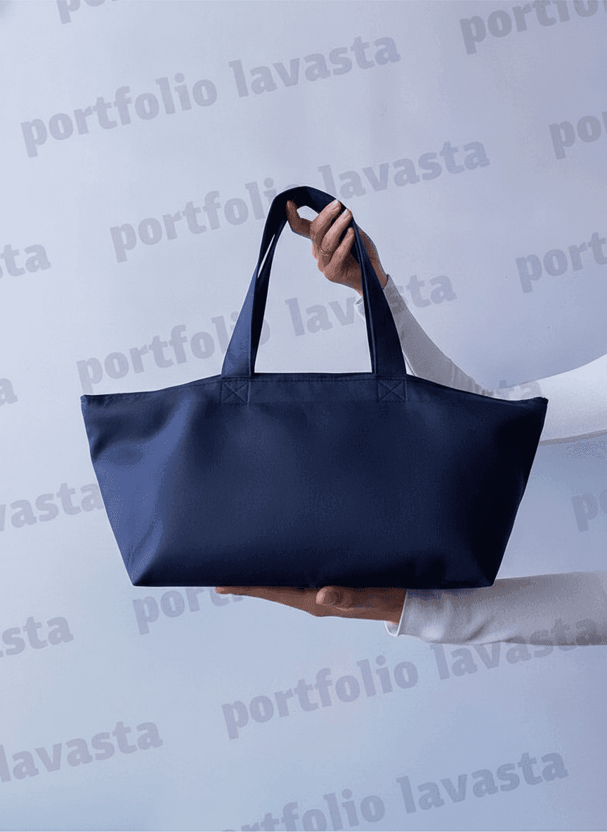 Dark Gray Twill Bag with Pocket & D-Ring