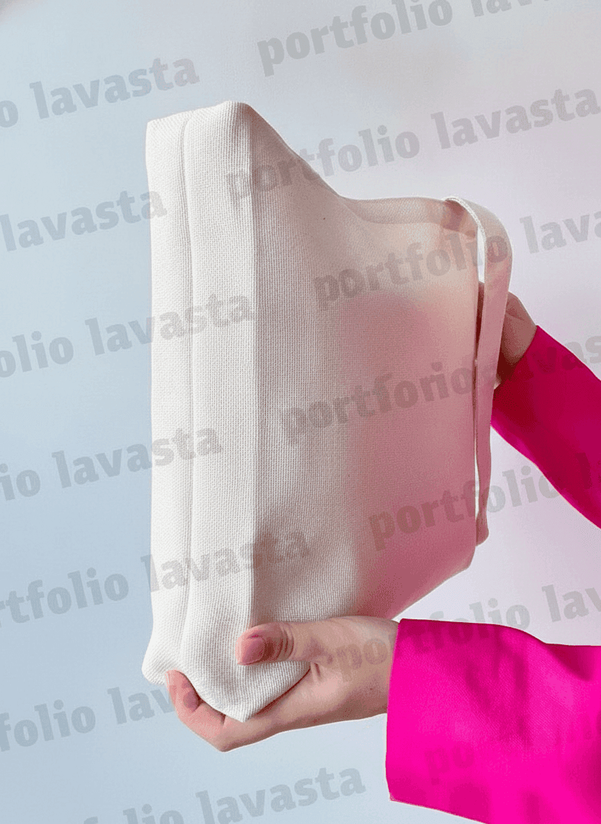Light Tote Bag with Sewn Handles & D-Ring
