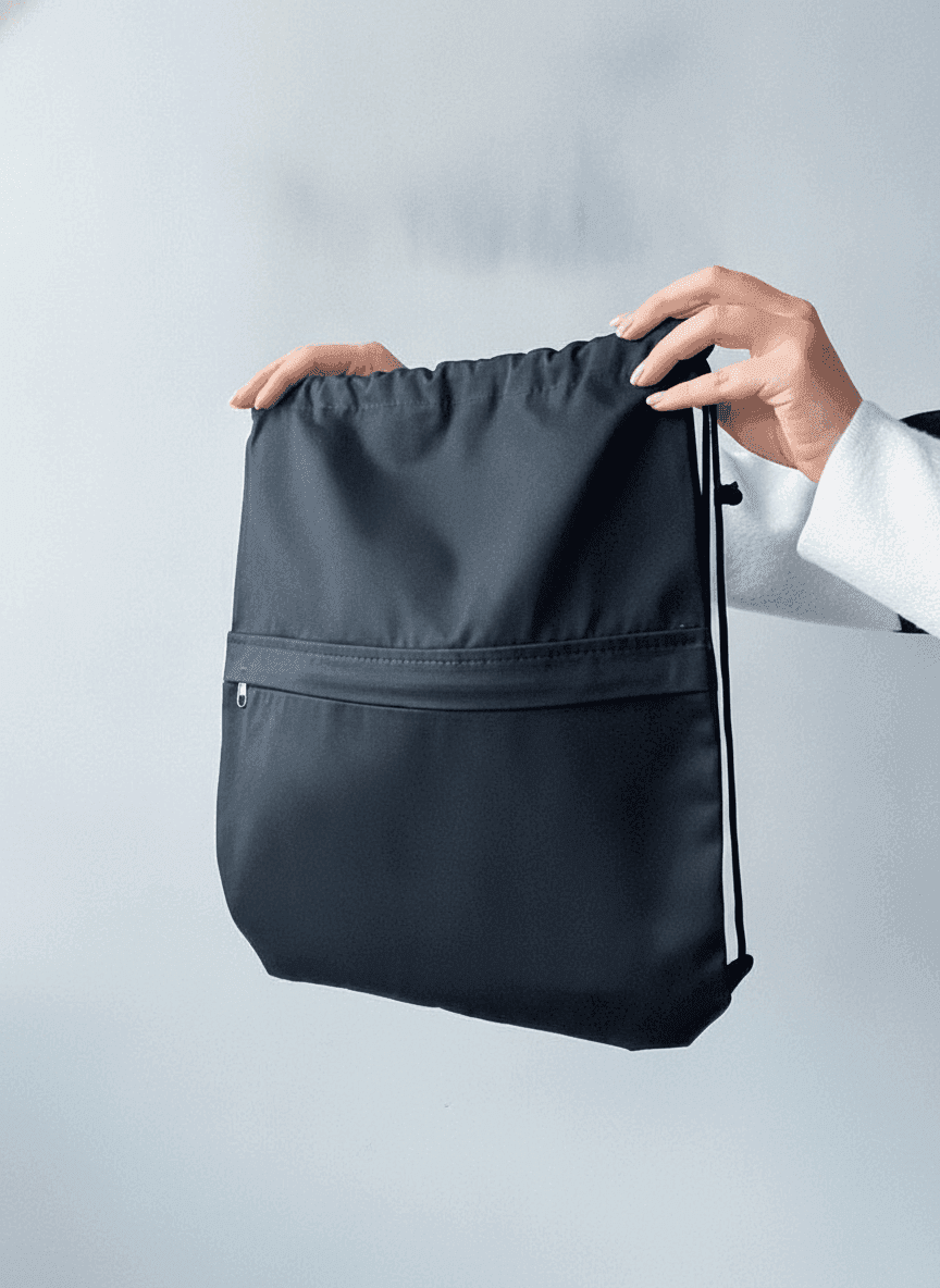 Cotton backpack with zip pocket