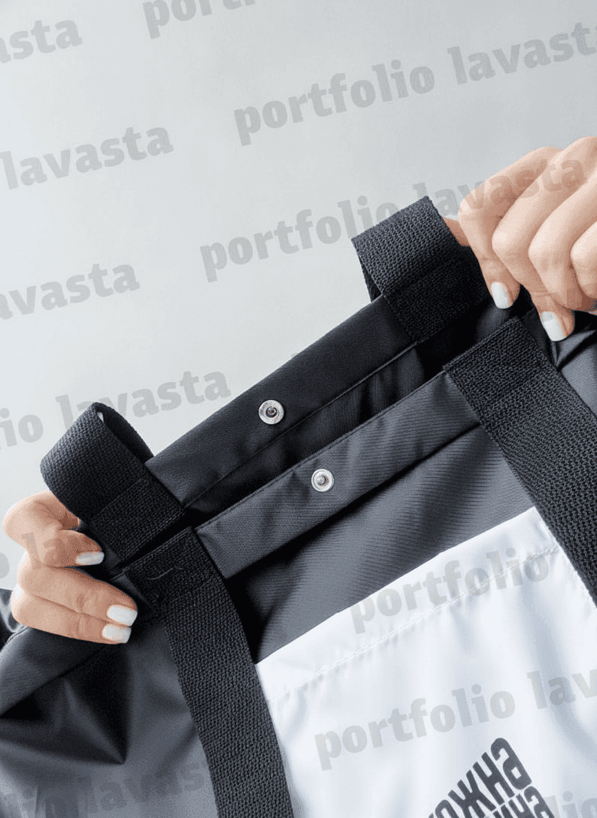 Black Water-Repellent Tote Bag