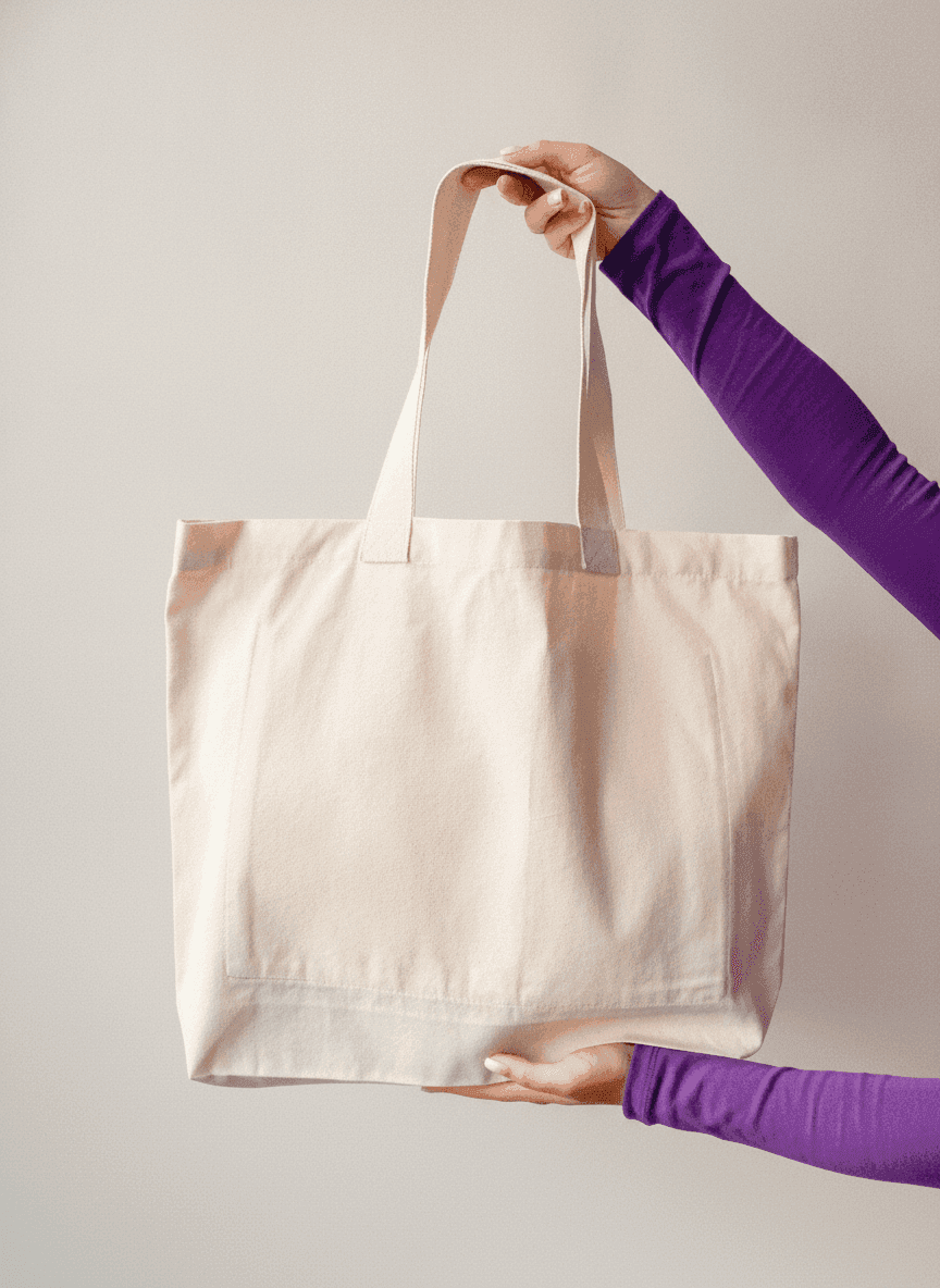 Double-Knit Tote Bag with Inner Dual Pocket