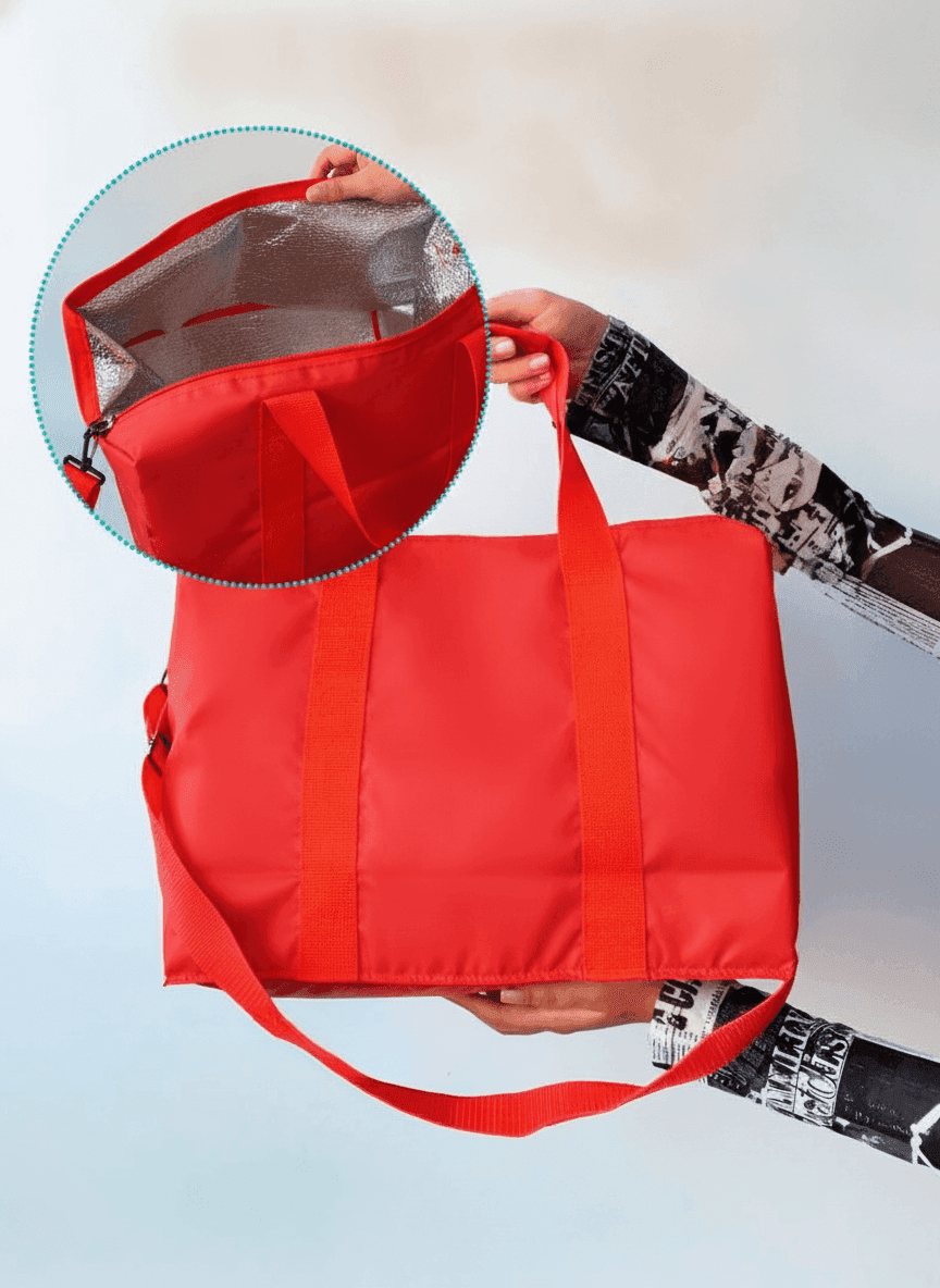 Red Insulated Lunch Bag