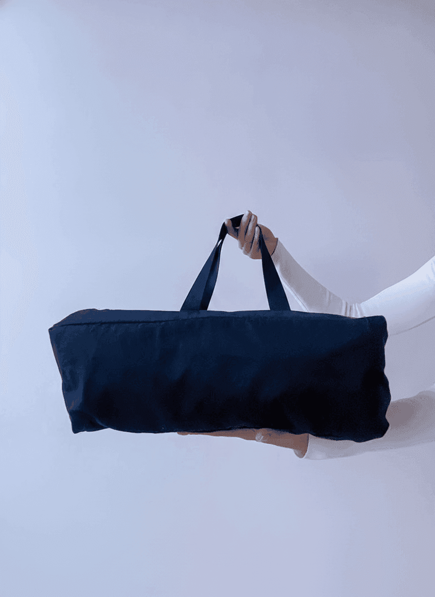 Dark Blue Tote Bag with Pocket & Reflective Handles