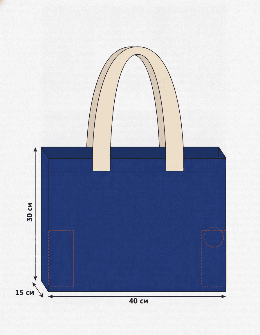 Roomy Two-Ply Cotton Tote with Inner Pocket