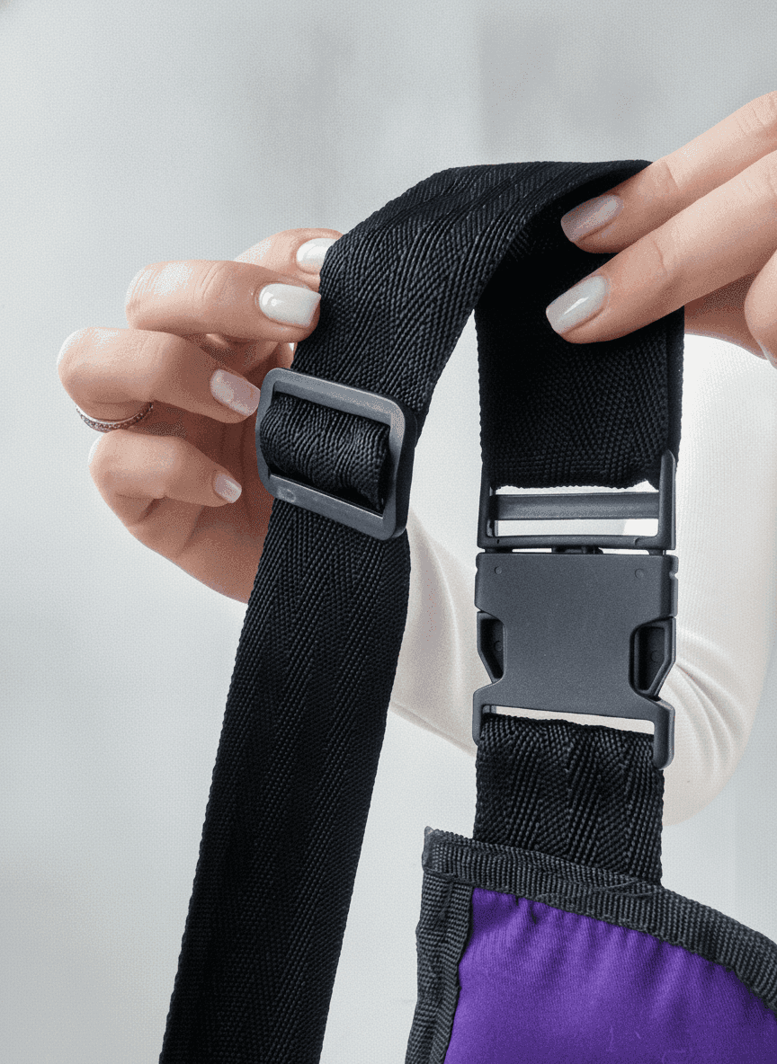 Purple Fanny Pack with Zipper Pocket