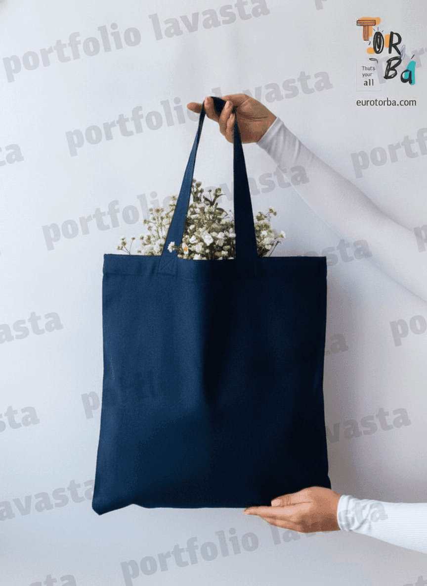 Navy Twill Tote Bag