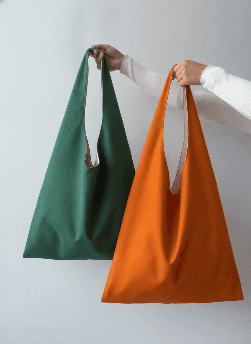 Heavy Cotton Twill Tote Bag with Long Strap