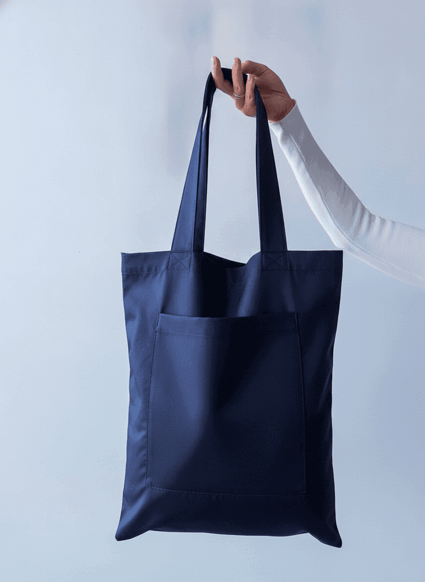 Dark Gray Twill Tote Bag