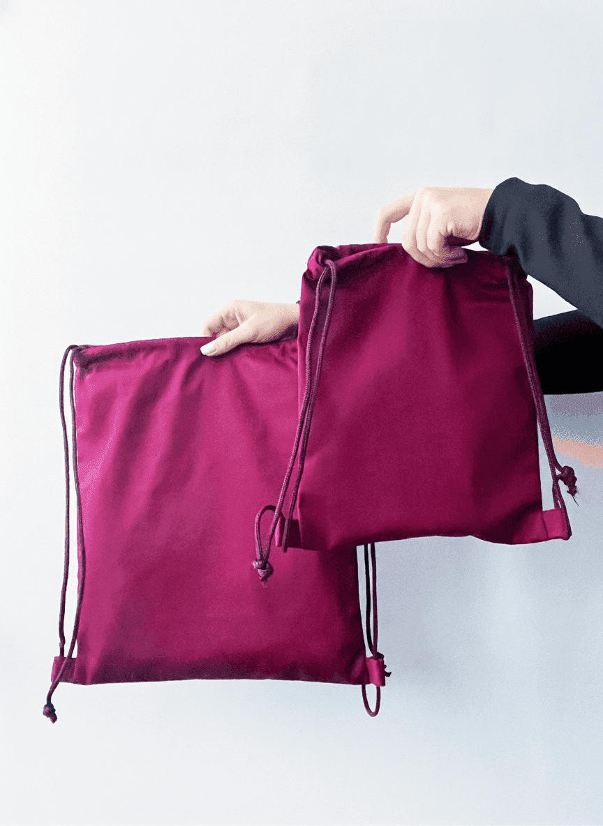 Burgundy Heavyweight Cotton Pouch