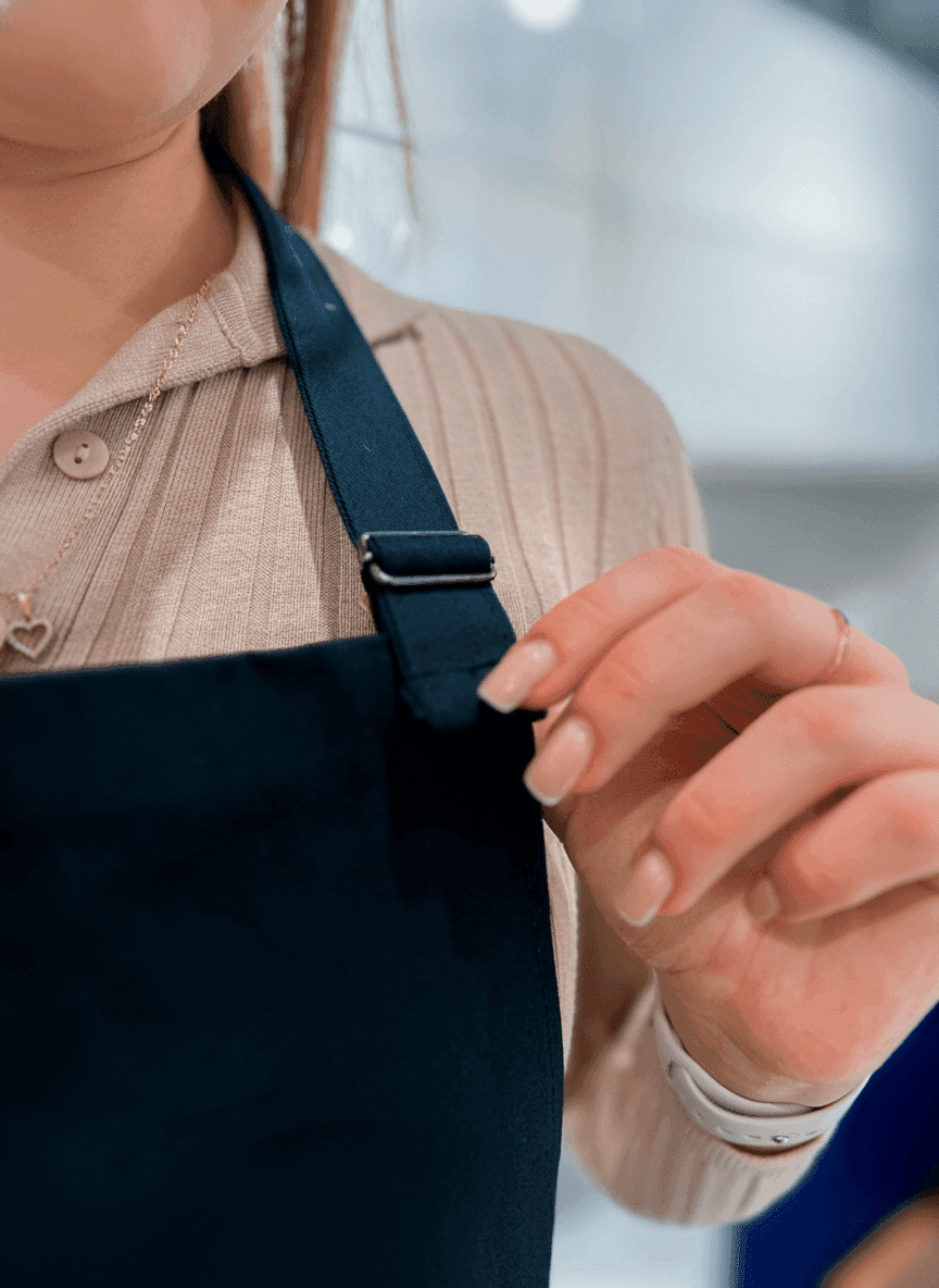 Black Cotton Twill Apron