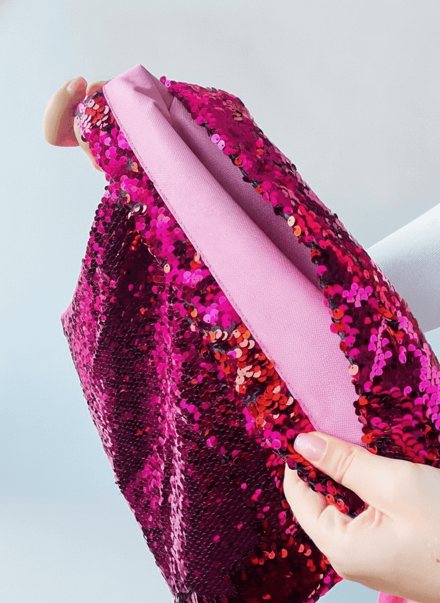 Pink Sequin Pouch