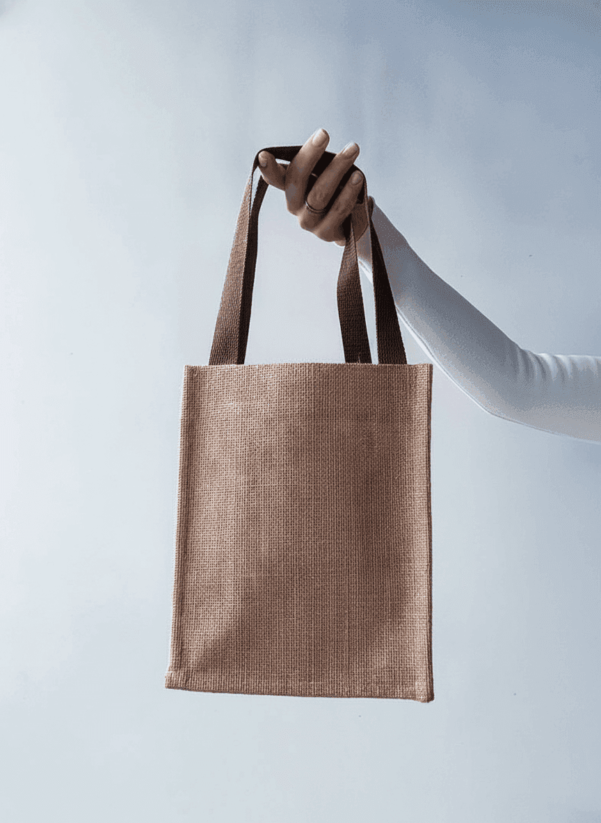 Jute Wine Bottle Tote