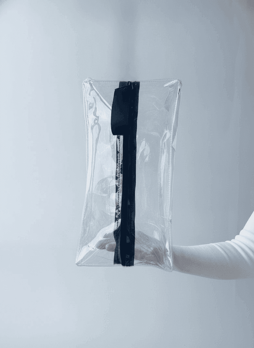 Clear PVC Zippered Makeup Bag, Waterproof