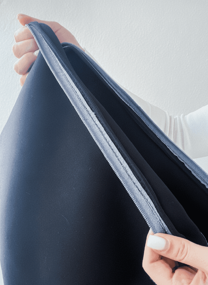 Black Soft Neoprene Cosmetic Pouch