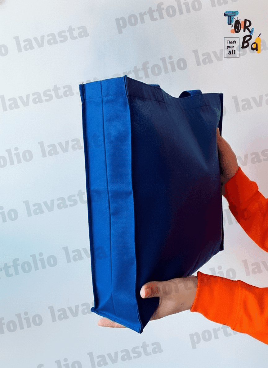 Blue Calico Tote Bag