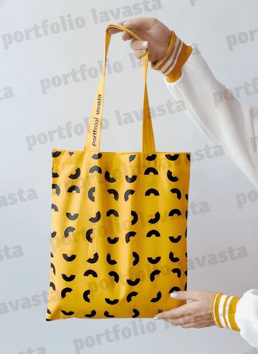 Yellow Calico Tote Bag