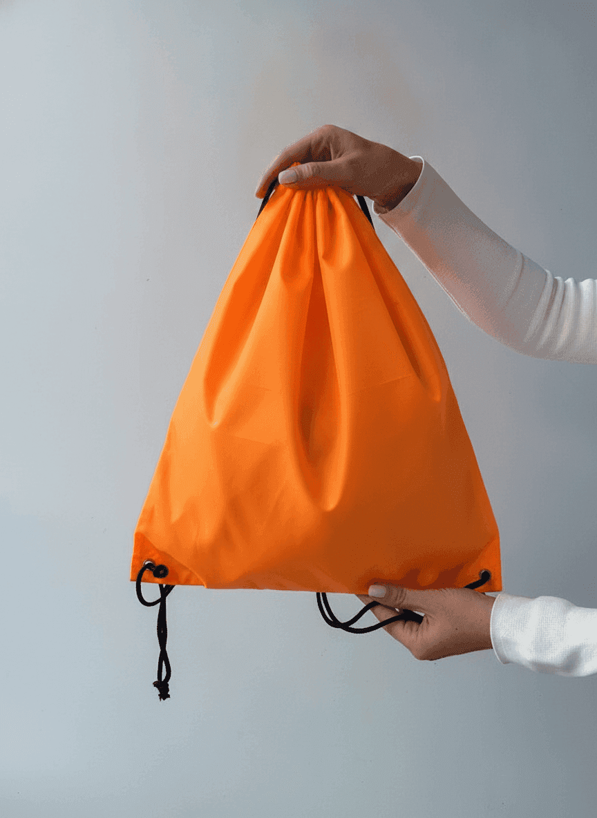 Water-Repellent Raincoat Fabric Drawstring Backpack