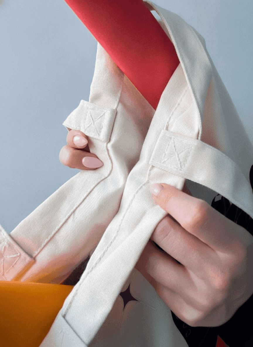 Oversized Linen-Look Two-Ply Tote Bag