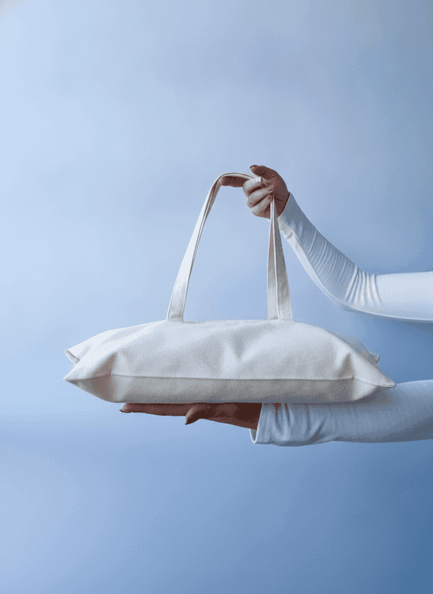 Cotton Twill Tote Bag with Long Handles