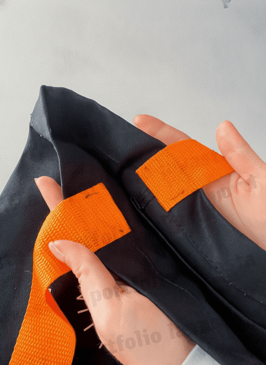 Lavasta tote bag with orange handles and pocket