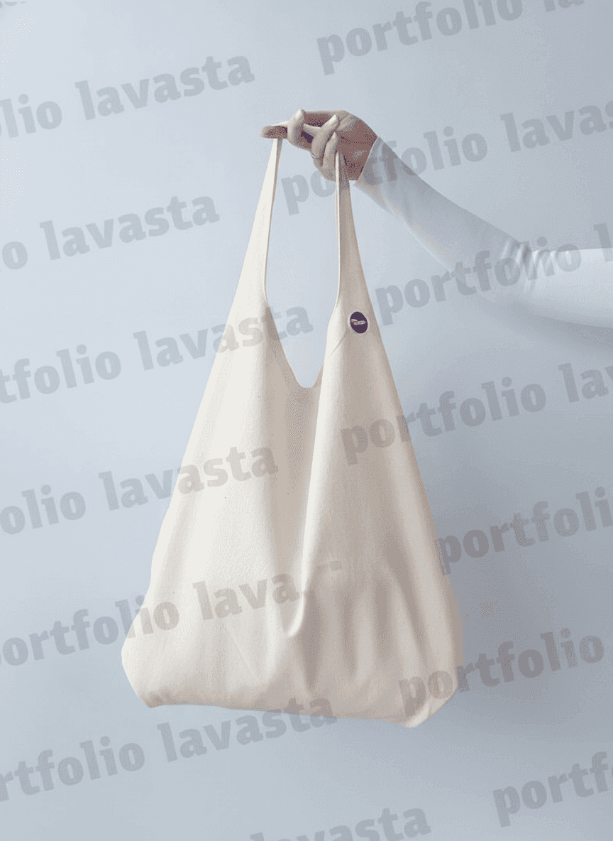 Light Beige Canvas Tote Bag