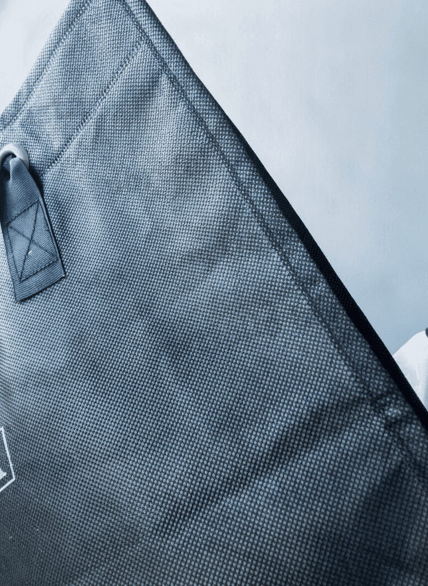Black Roomy Spunbond Tote Bag with Grosgrain Handles